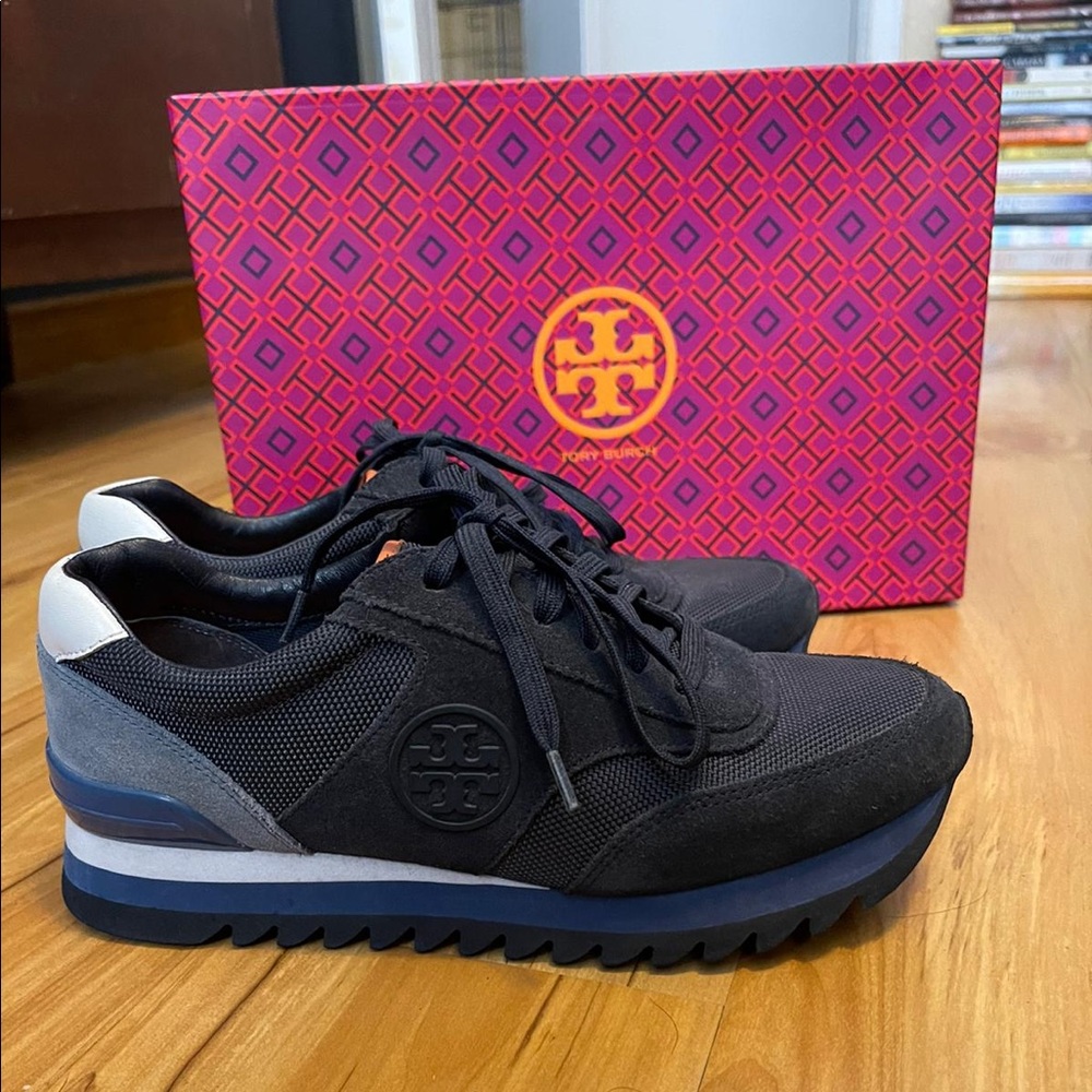 TORY BURCH SAWTOOTH LOGO SNEAKERS